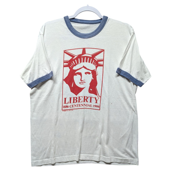 1982 Liberty Centenial Ringer T shirt - Picture 1 of 6